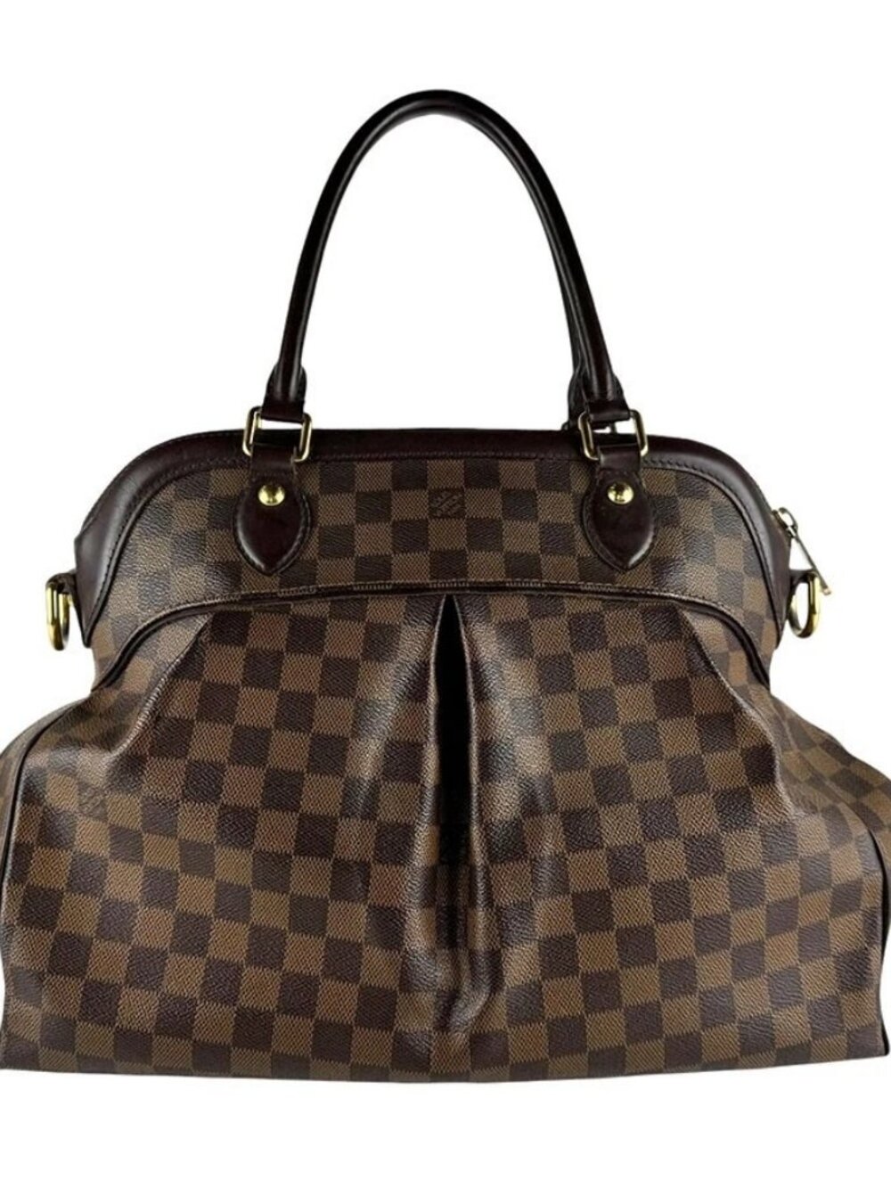 LOUIS VUITTON Damier Ebene Trevi GM Handbag Shoulder Bag